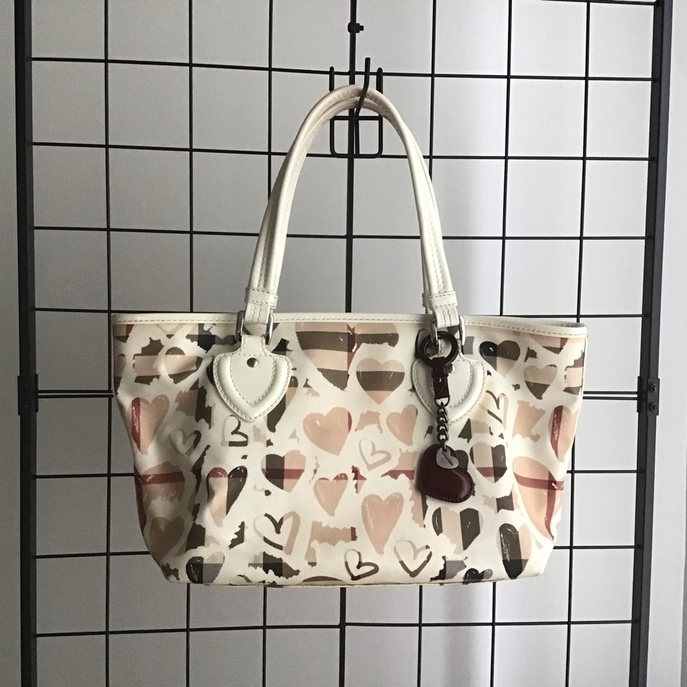 Burberry Hearts Pattern Tote